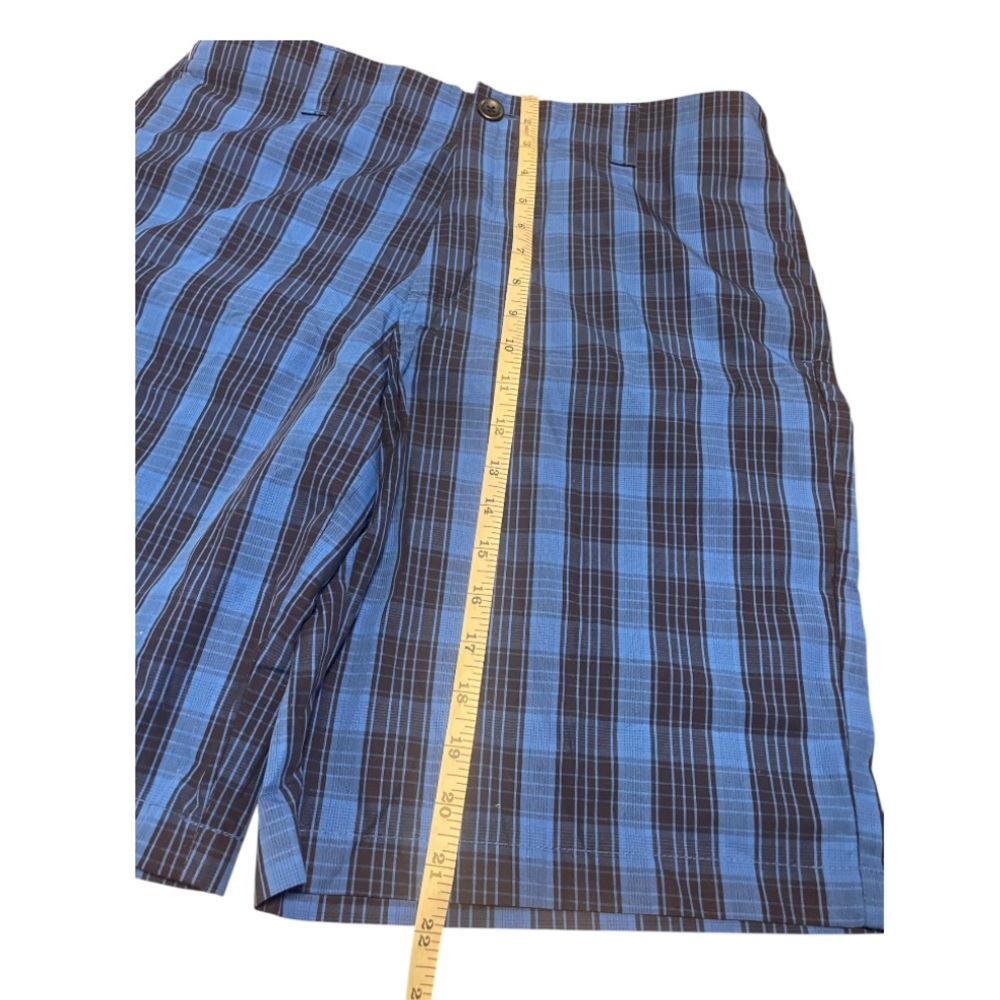 Shark Greg Norman for Tasso Elba Blue and Black Plaid Shorts - Picture 6 of 7